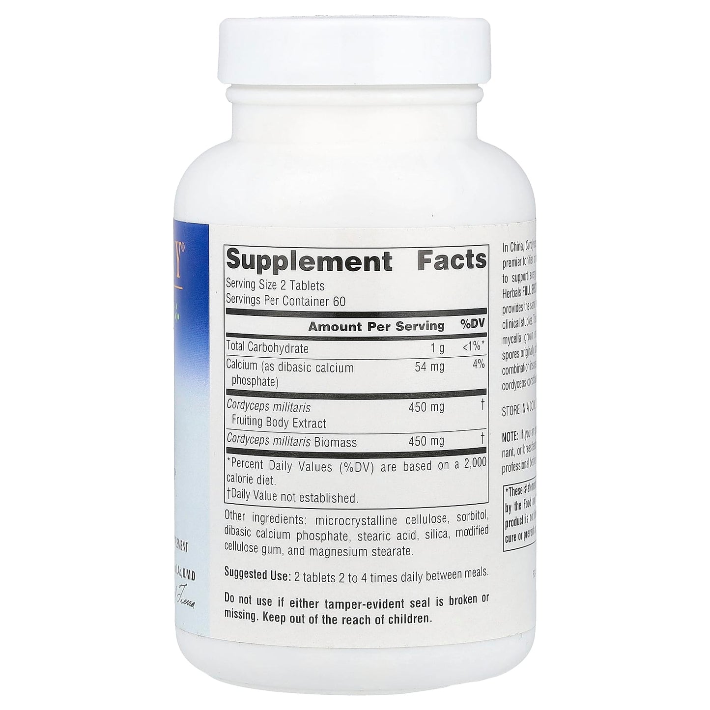 Planetary Herbals, Full Spectrum™ Cordyceps 450™, 120 Tablets - Image 2
