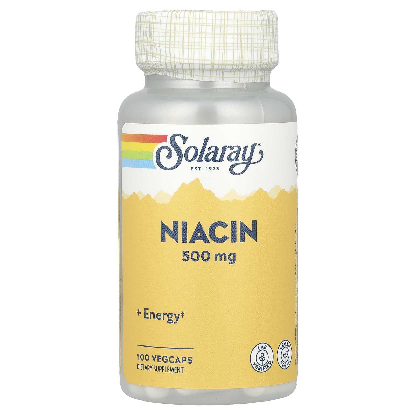 Solaray, Niacin, 500 mg, 100 VegCaps - Image 1