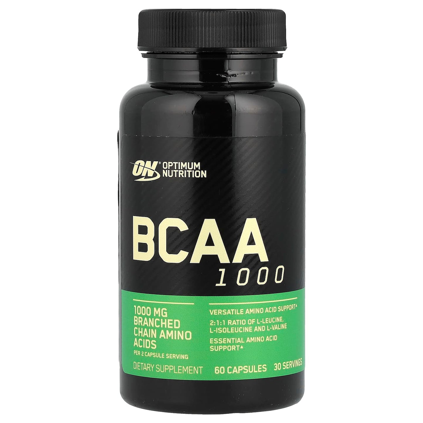Optimum Nutrition, BCAA 1000, 1,000 mg, 60 Capsules (500 mg per Capsule) - Image 1