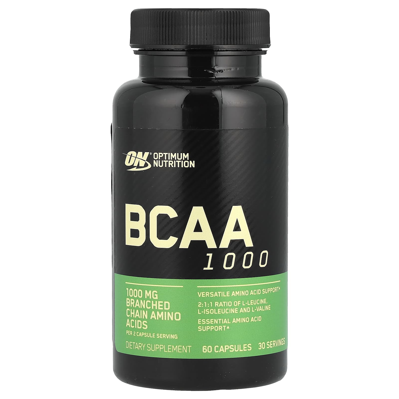 Optimum Nutrition, BCAA 1000, 1,000 mg, 60 Capsules (500 mg per Capsule) - Image 1