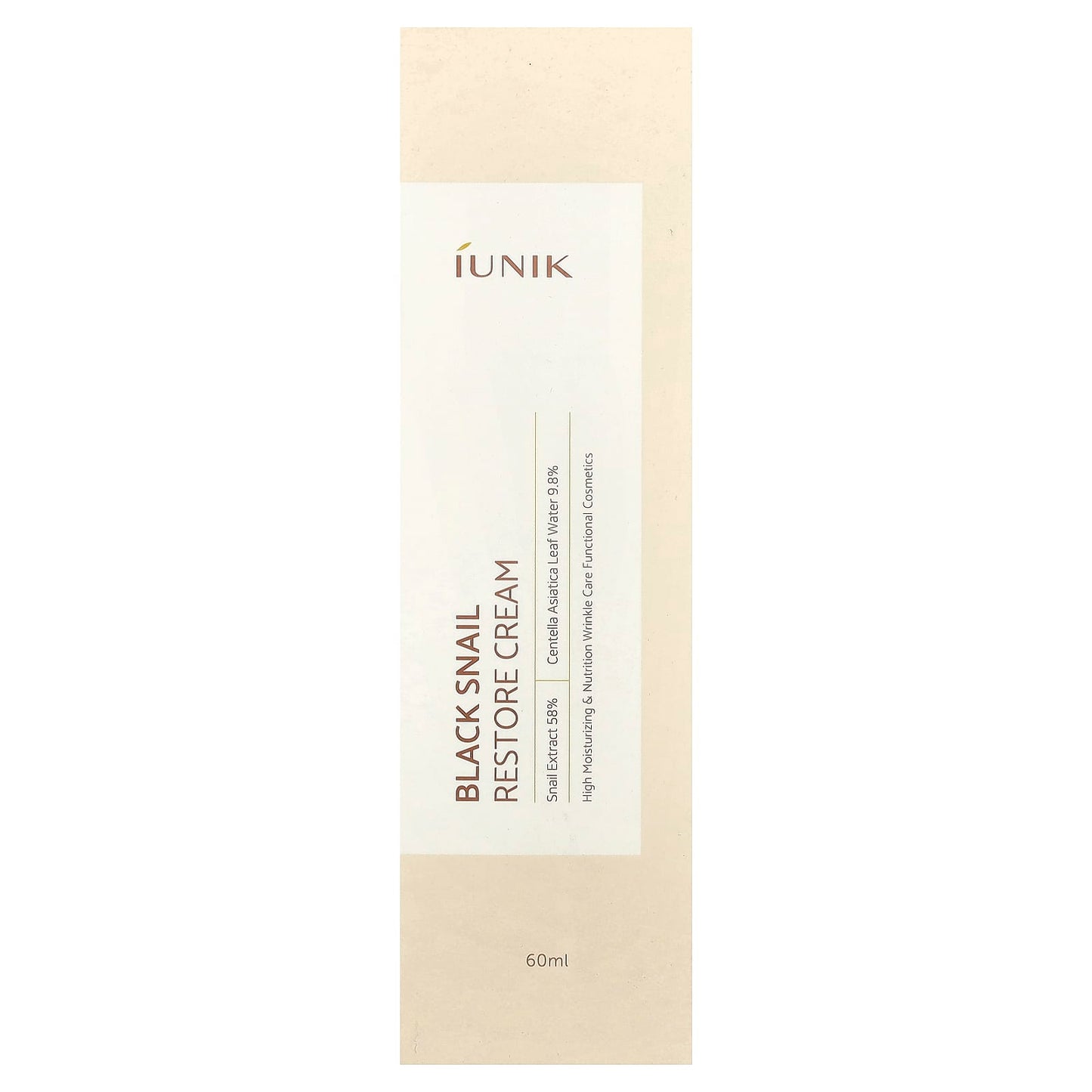 iUNIK Black Snail Restore Cream for Glowing Skin, 60ml - Image 2