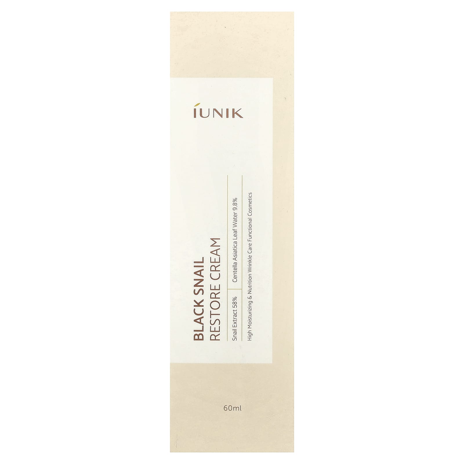 iUNIK Black Snail Restore Cream for Glowing Skin, 60ml - Image 2