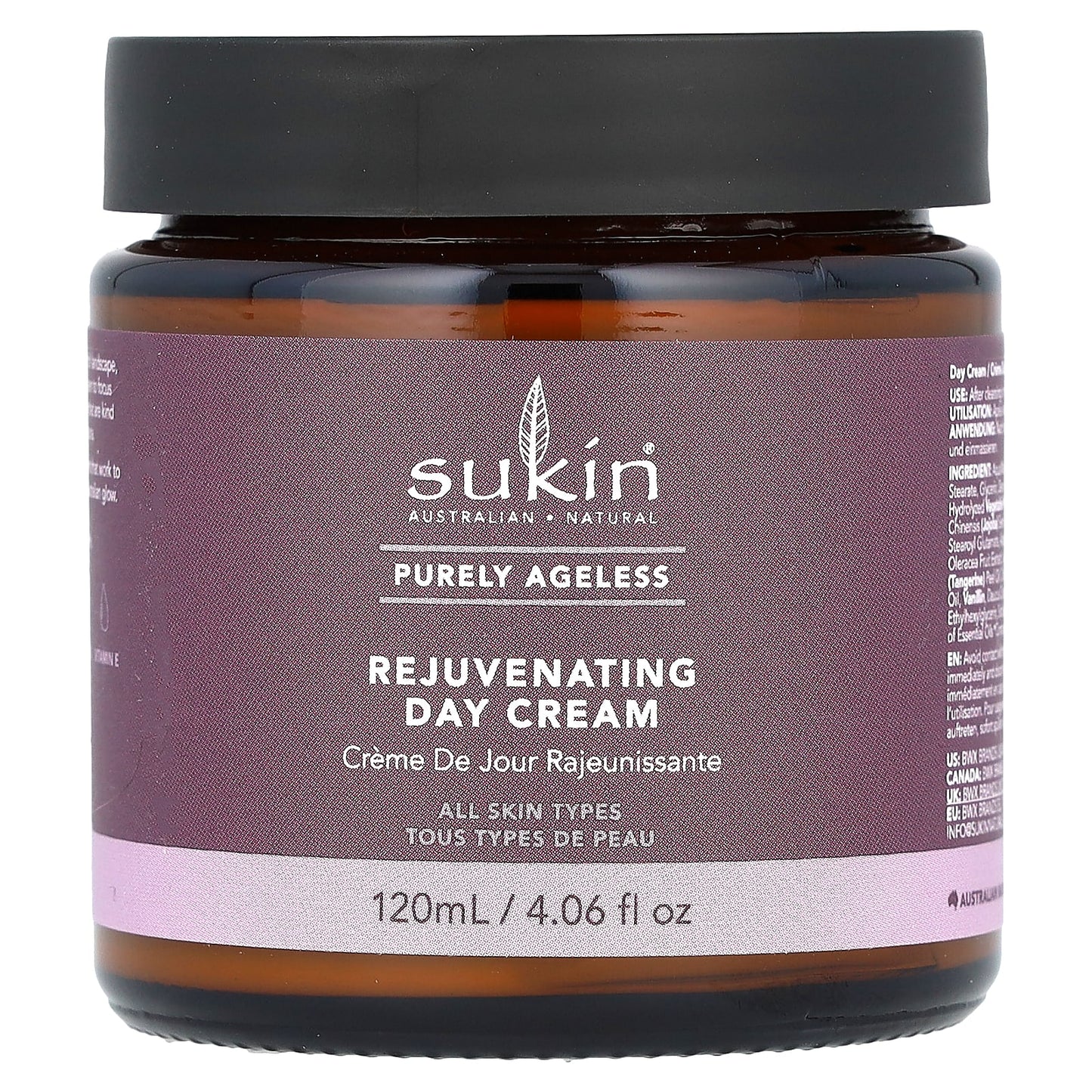 Sukin, Purely Ageless, Rejuvenating Day Cream, 4.06 fl oz (120 ml) - Image 1