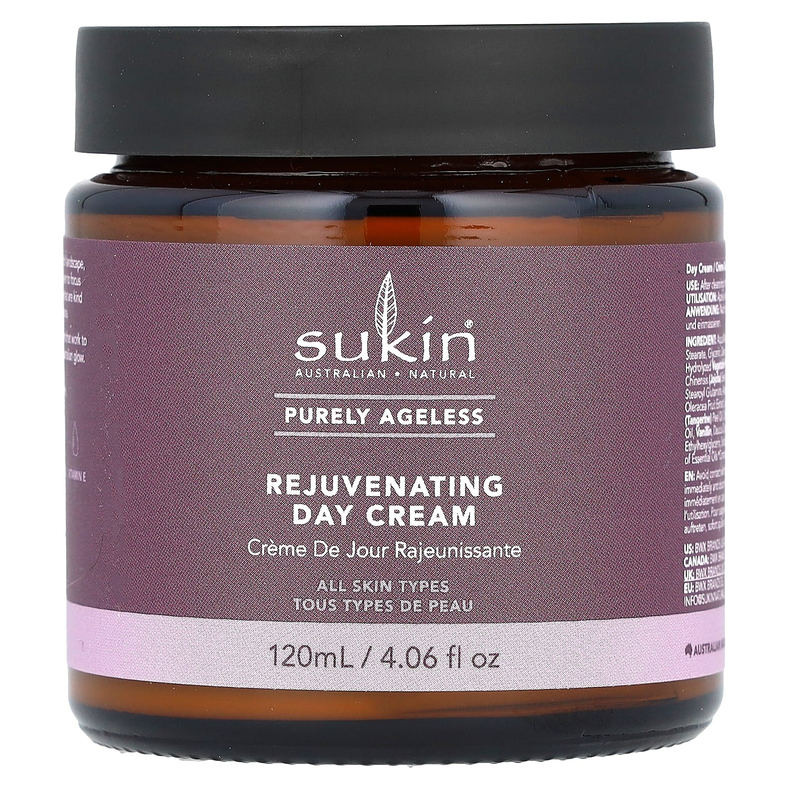 Sukin, Purely Ageless, Rejuvenating Day Cream, 4.06 fl oz (120 ml) - Image 1