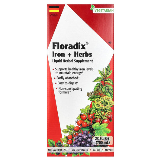 Floradix Iron + Herbs - Liquid Herbal Supplement for Healthy Energy - Image 1