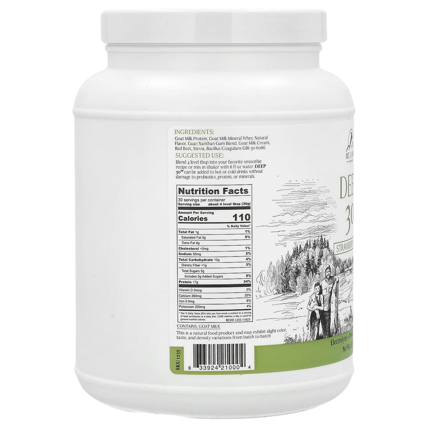 Mt. Capra, Deep 30™, Strawberry Splash, 2 lb (907 g) - Image 2