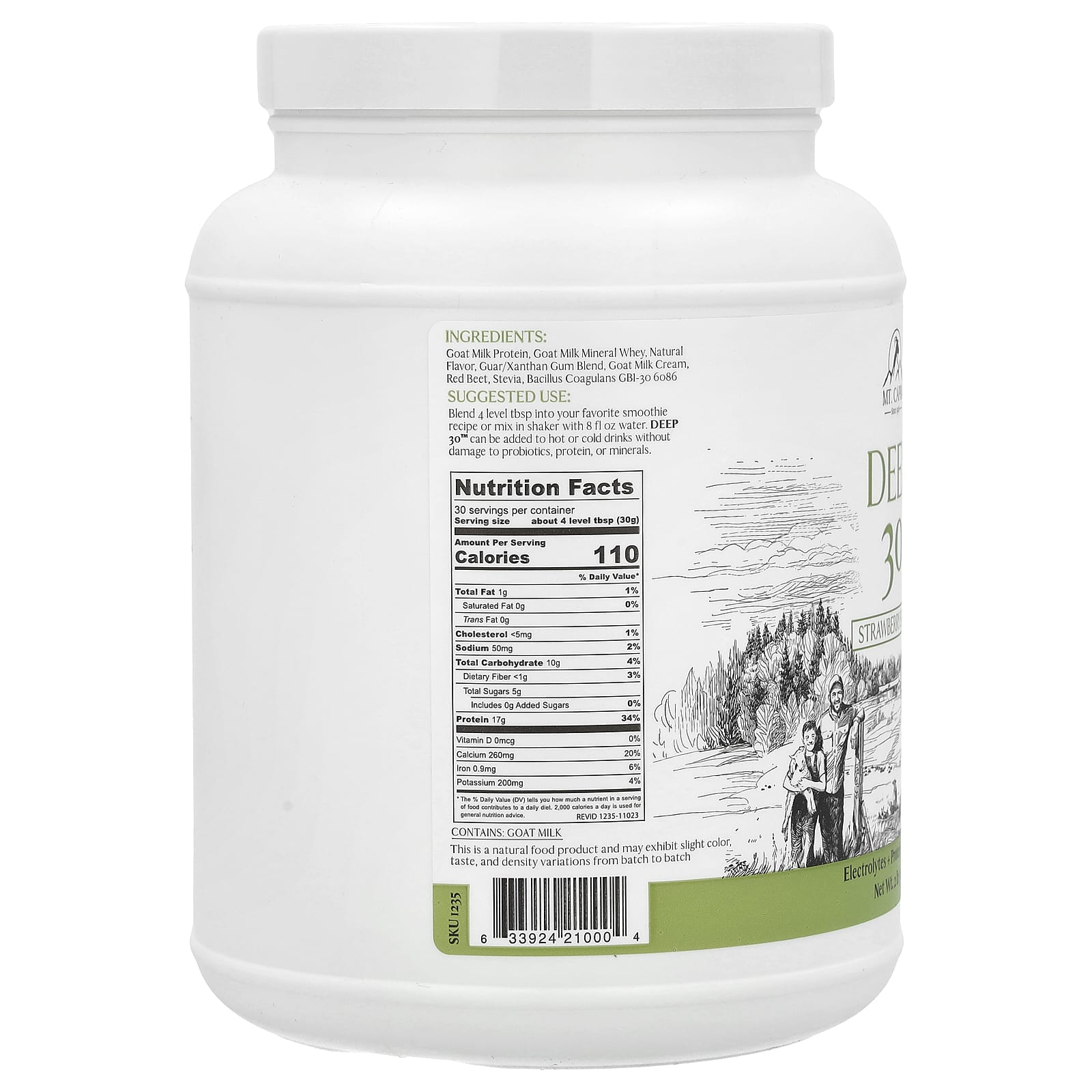 Mt. Capra, Deep 30™, Strawberry Splash, 2 lb (907 g) - Image 2