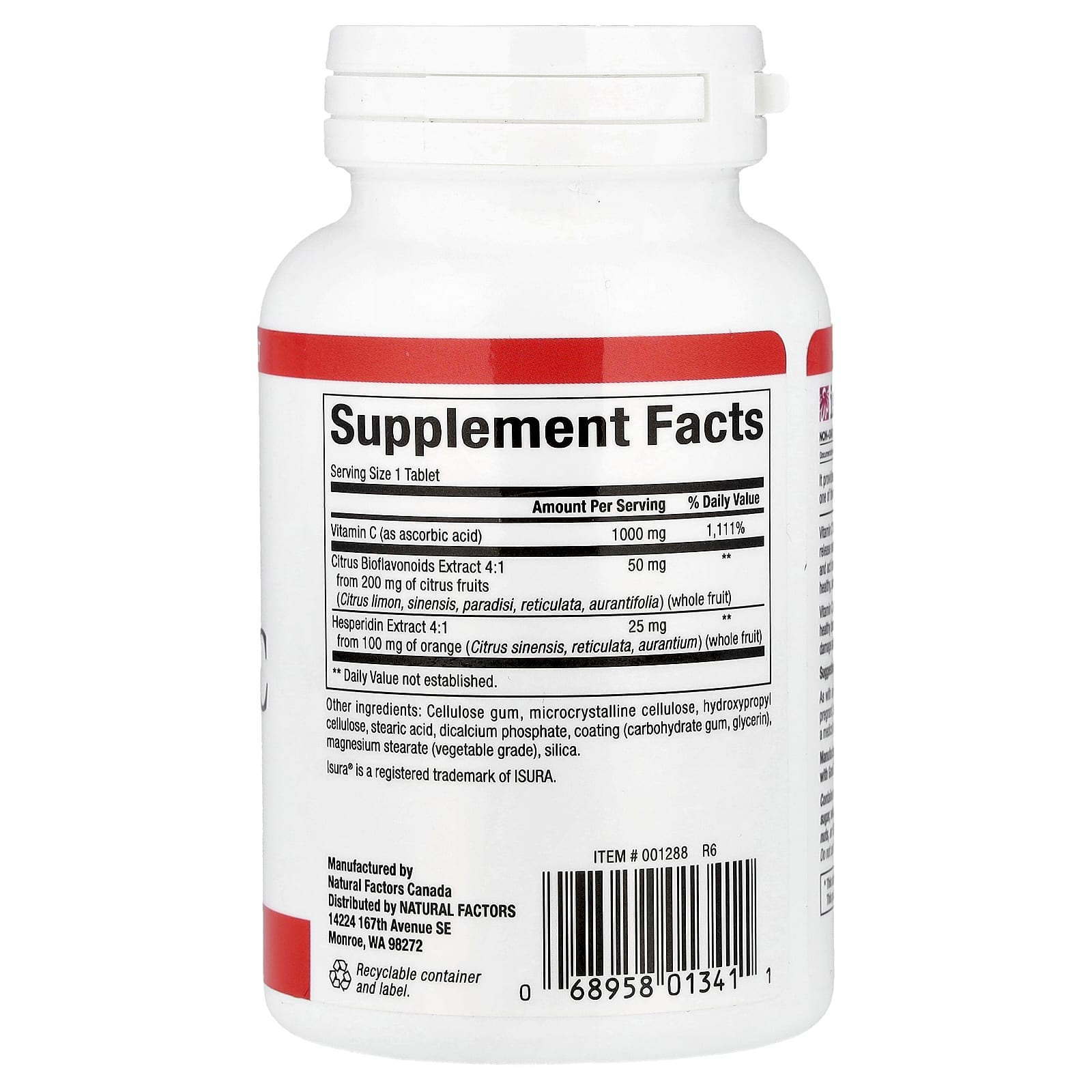 Natural Factors, Vitamin C, Time Release, 1,000 mg, 90 Tablets - Image 2