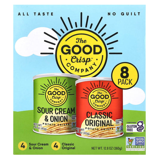 The Good Crisp Company, Potato Crisps, Variety Pack, 8 Count, 1.6 oz (45 g) Each - Image 1