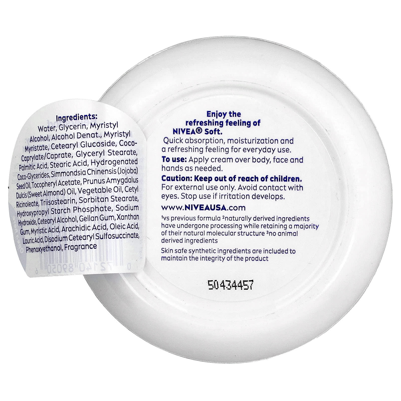 Nivea, Soft, Refreshing Soft Moisturizing Cream, 6.8 oz (192 g) - Image 2