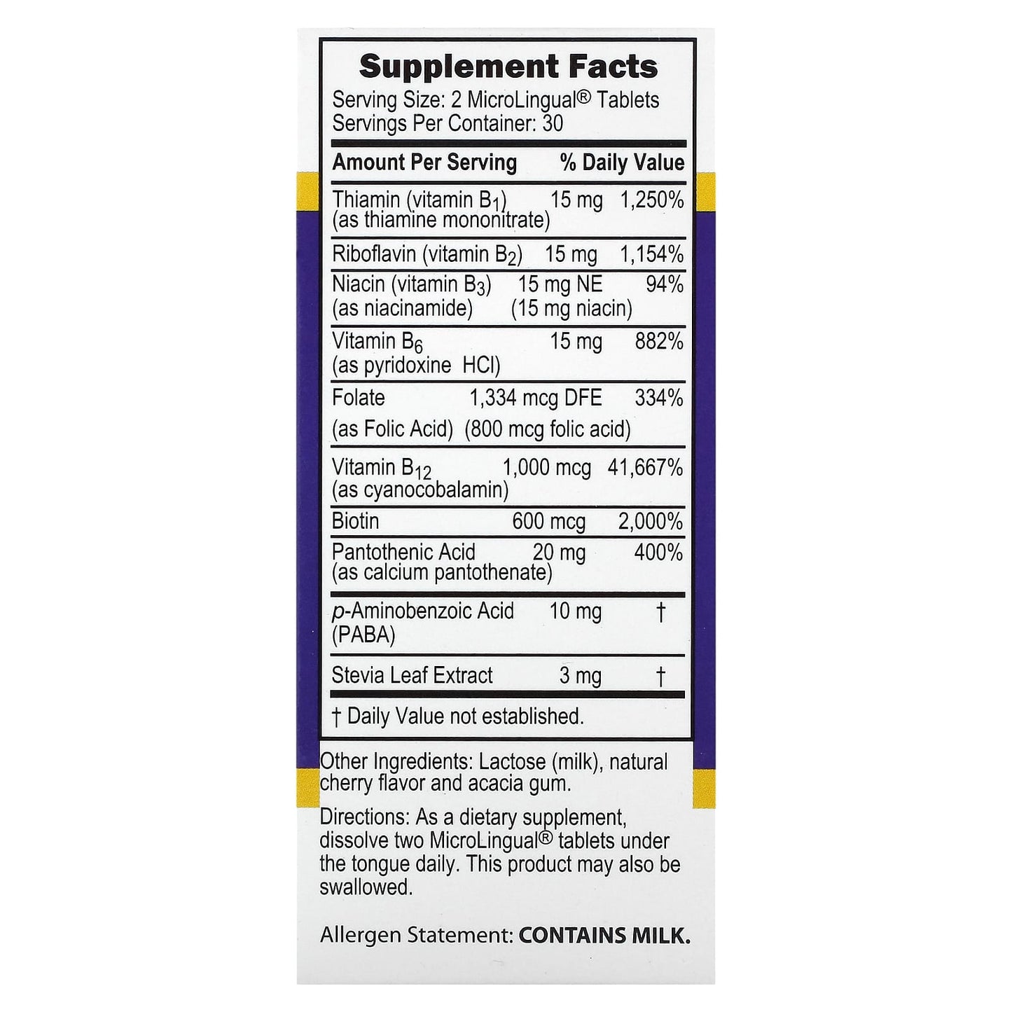 Superior Source, Women's B Complex, 60 MicroLingual Instant Dissolve Tablets - Image 2