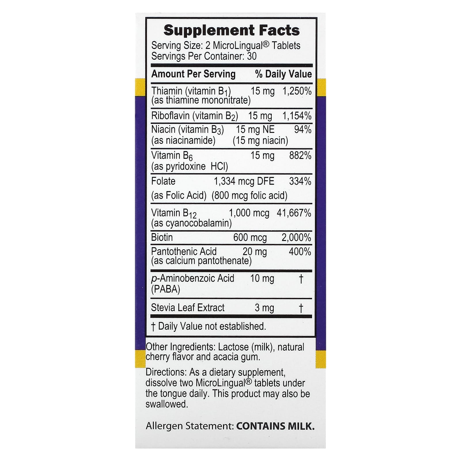 Superior Source, Women's B Complex, 60 MicroLingual Instant Dissolve Tablets - Image 2
