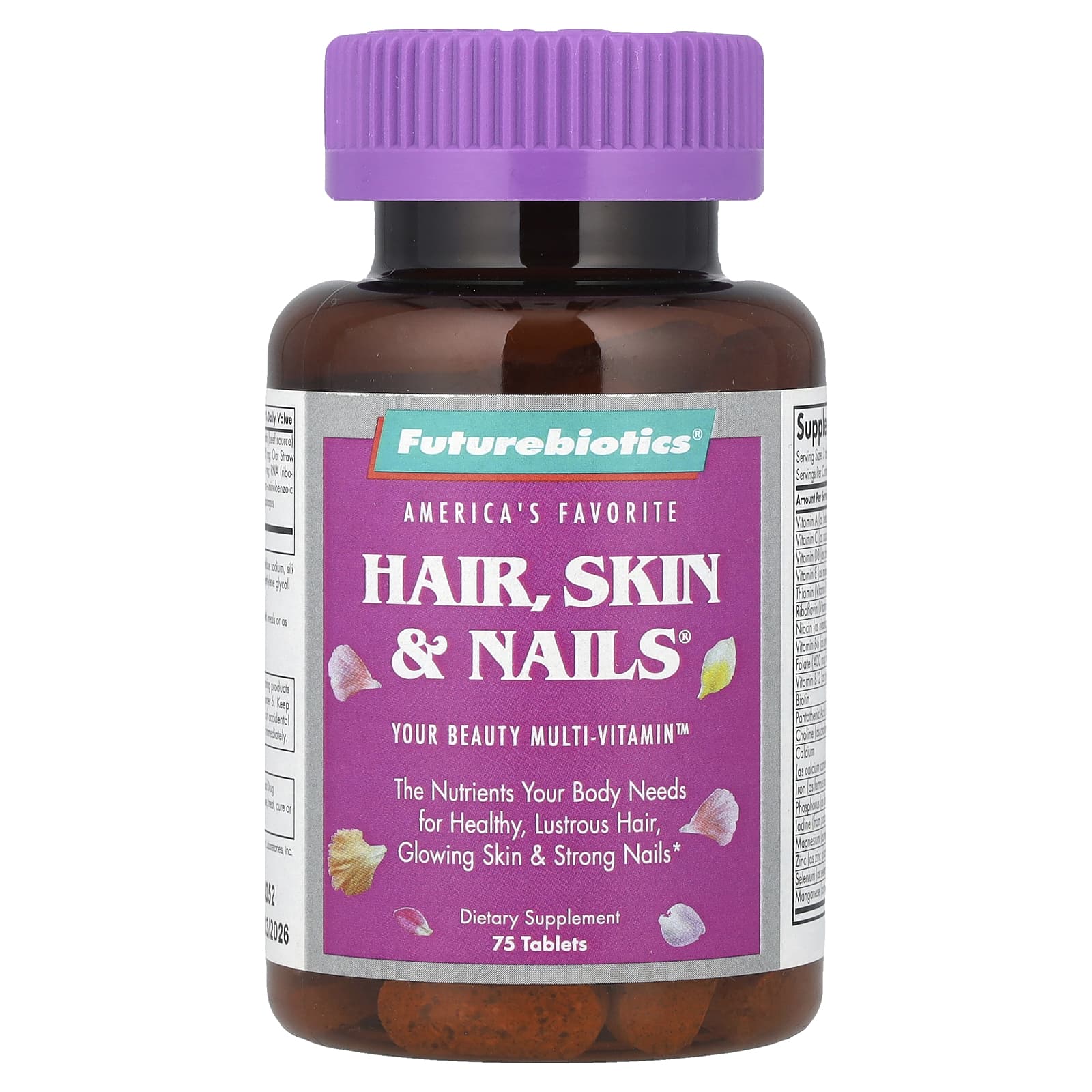 Futurebiotics Hair Skin & Nails Multi-Vitamin, 75 Tablets - Image 1