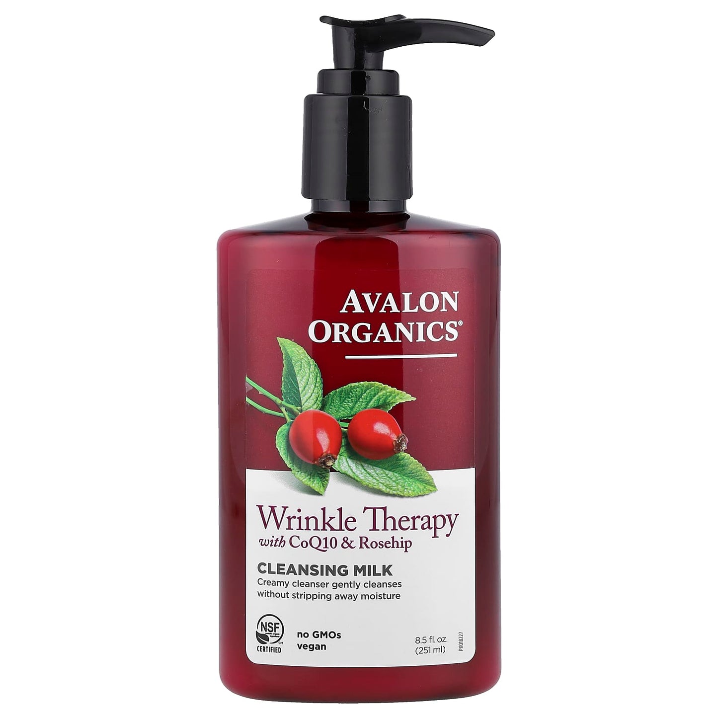 Avalon Organics Wrinkle Therapy Cleansing Milk, Soothing & Hydrating - Image 1
