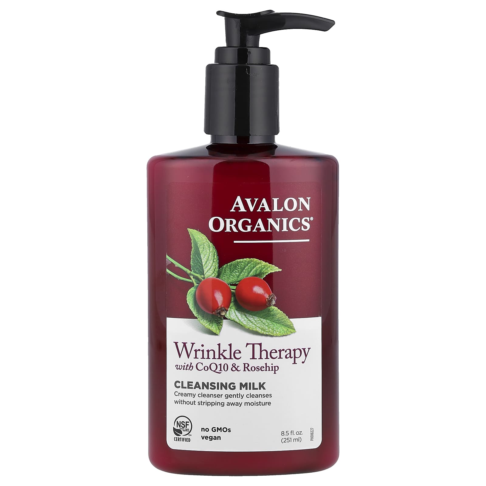 Avalon Organics Wrinkle Therapy Cleansing Milk, Soothing & Hydrating - Image 1