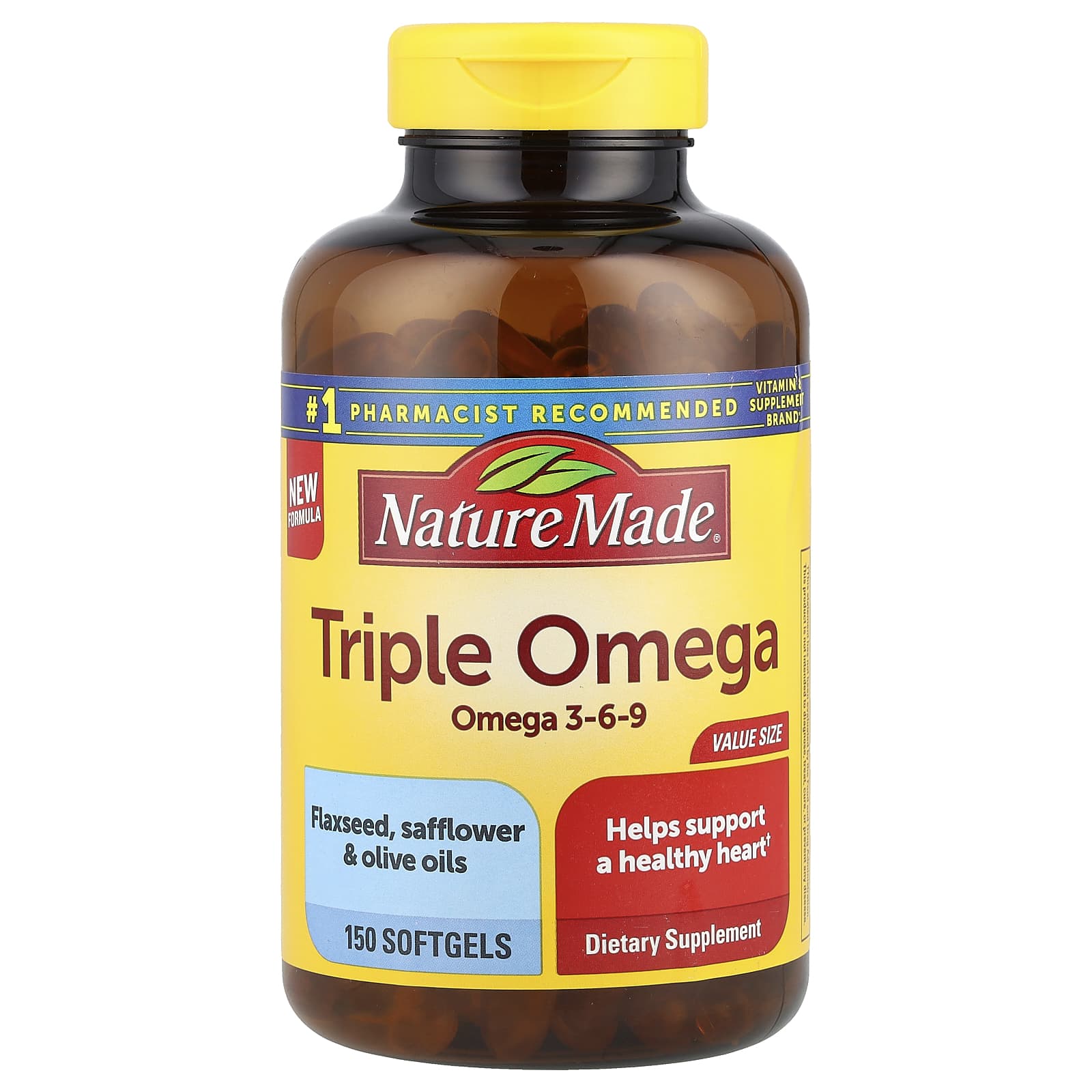 Nature Made, Triple Omega, 150 Softgels - Image 1