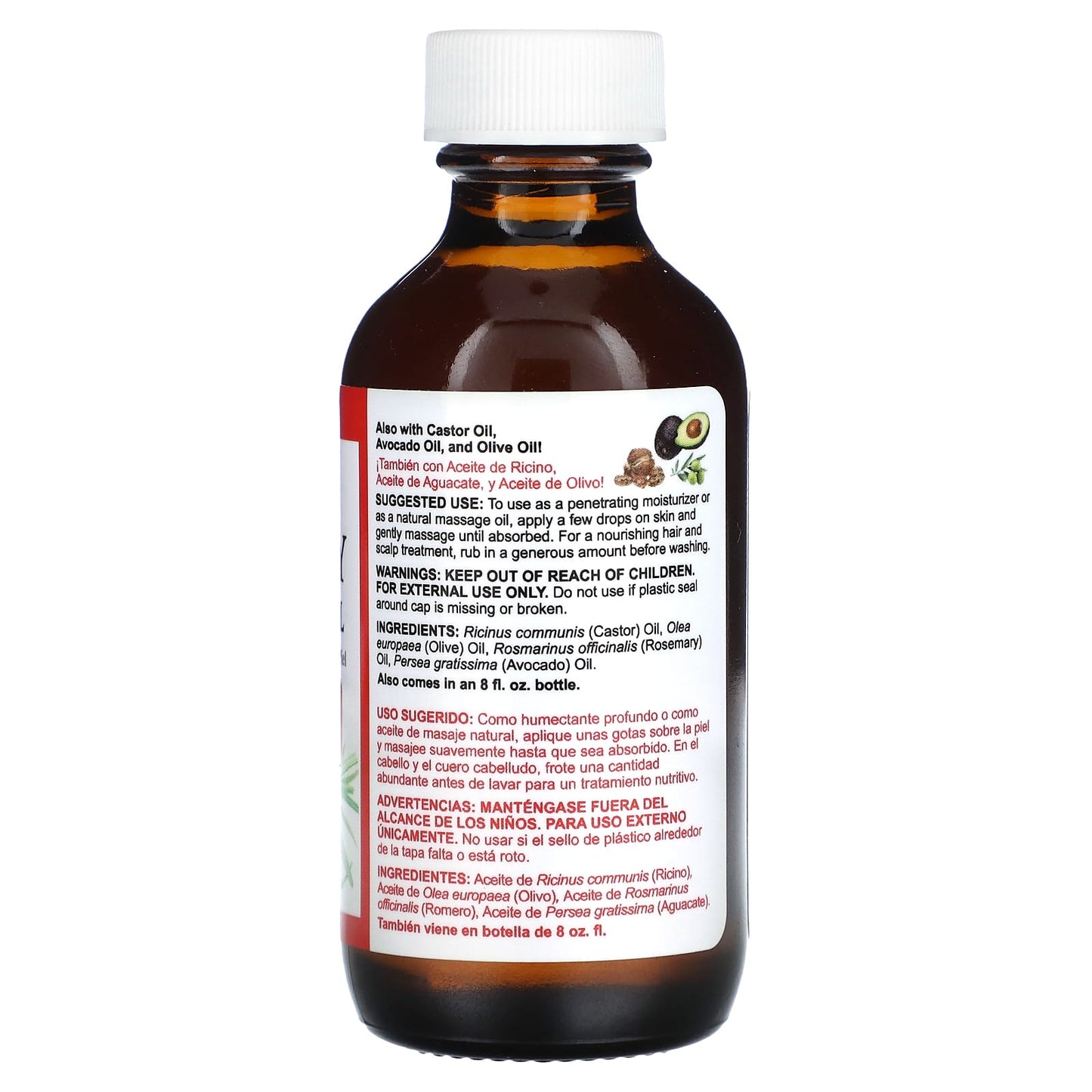 Rosemary Hair & Skin Oil for Nourished Locks & Glowing Skin - 2 fl oz - Image 2