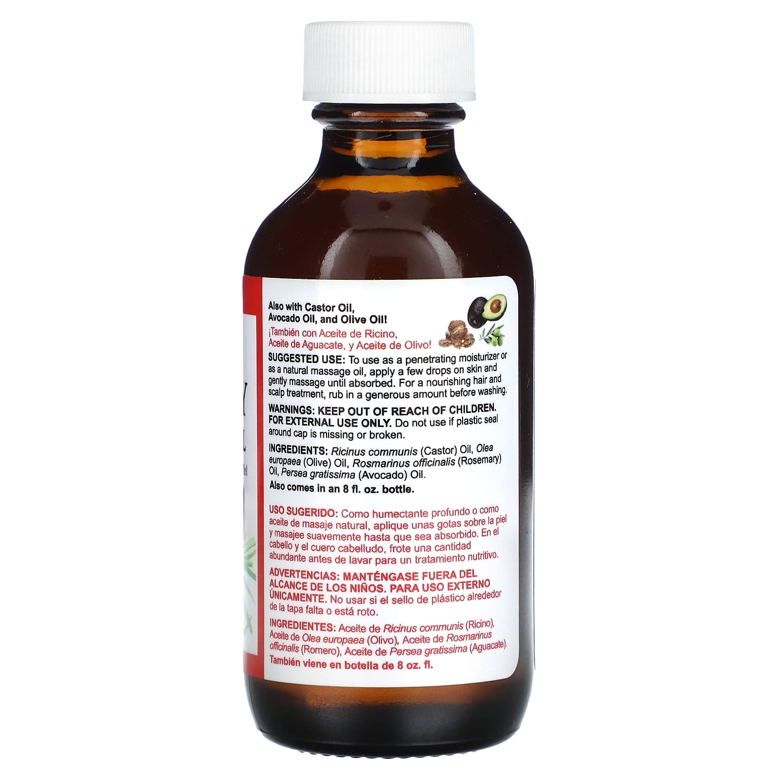 Rosemary Hair & Skin Oil for Nourished Locks & Glowing Skin - 2 fl oz - Image 2
