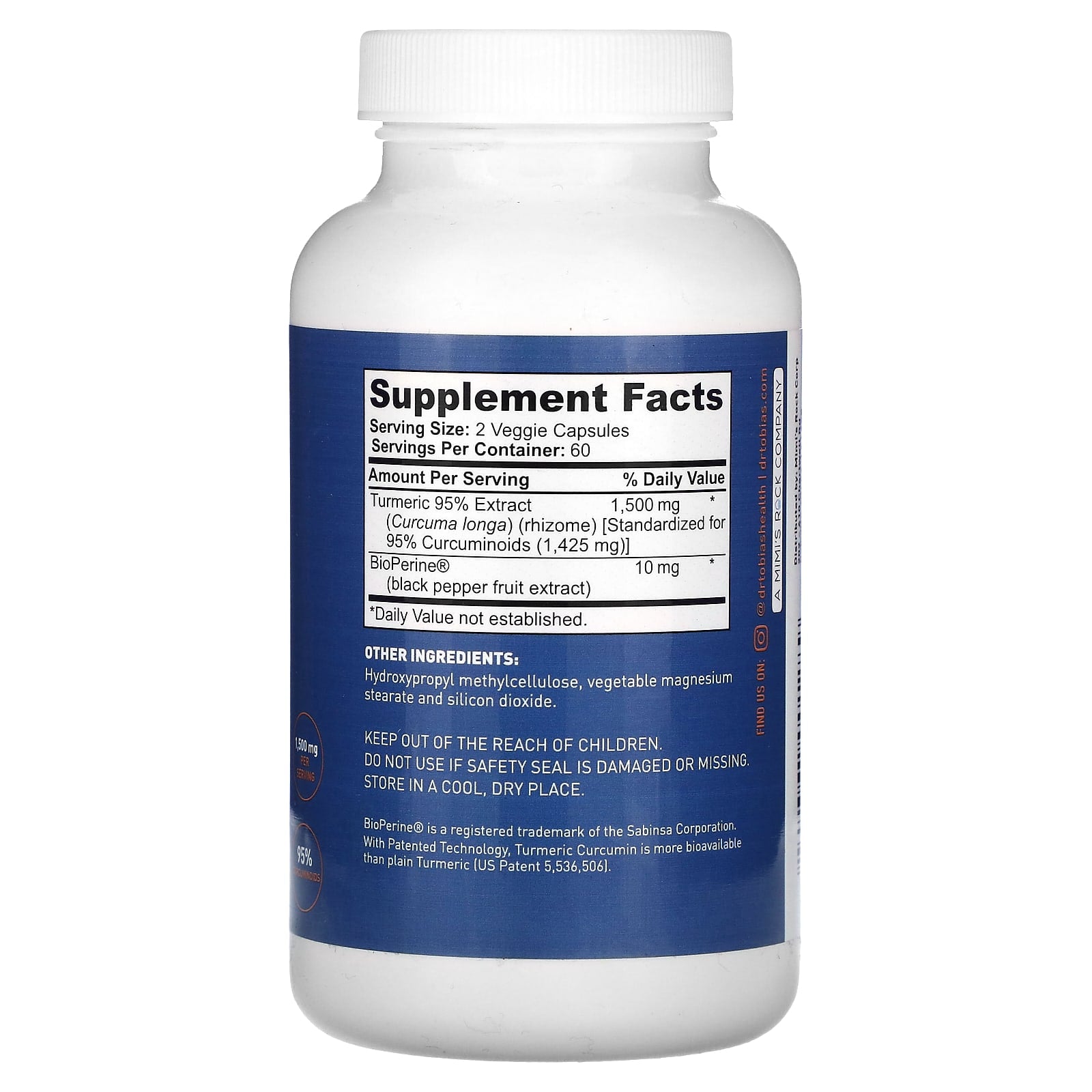Turmeric Curcumin with BioPerine - 120 Veggie Capsules - Image 2