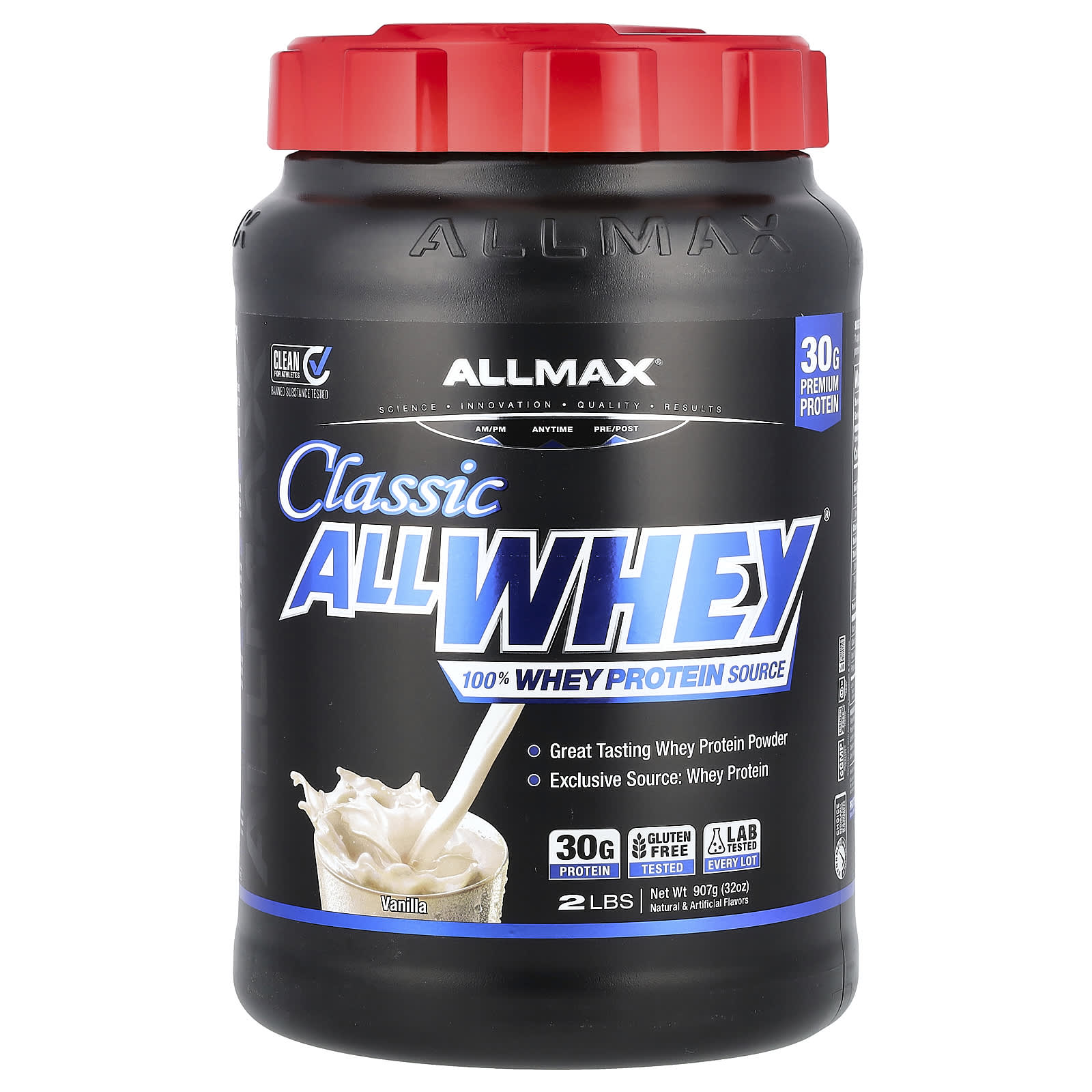 ALLMAX Classic AllWhey 30g Protein Powder, Vanilla, 2 lbs - Image 1