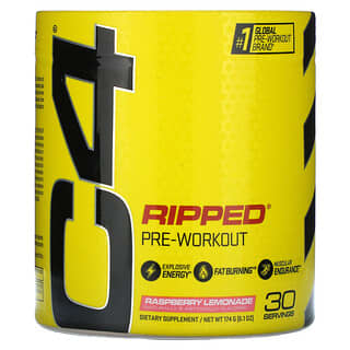 Cellucor C4 Ripped Pre-Workout, Raspberry Lemonade, 30 Servings