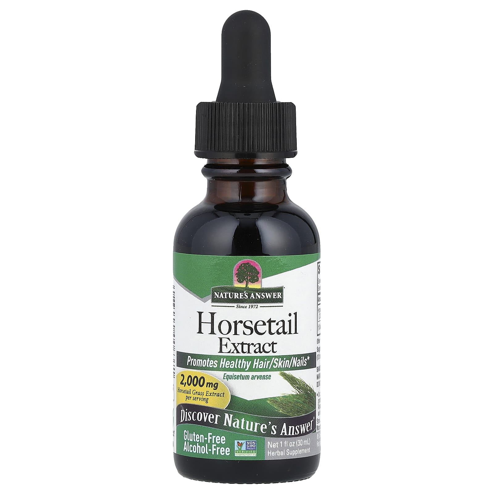 Nature's Answer, Horsetail Extract, Alcohol-Free, 2,000 mg, 1 fl oz (30 ml) - Image 1