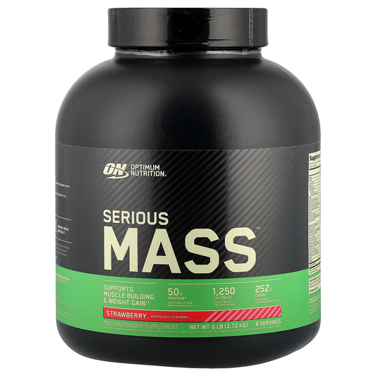Optimum Nutrition, Serious Mass™, Strawberry, 6 lb (2.72 kg) - Image 1