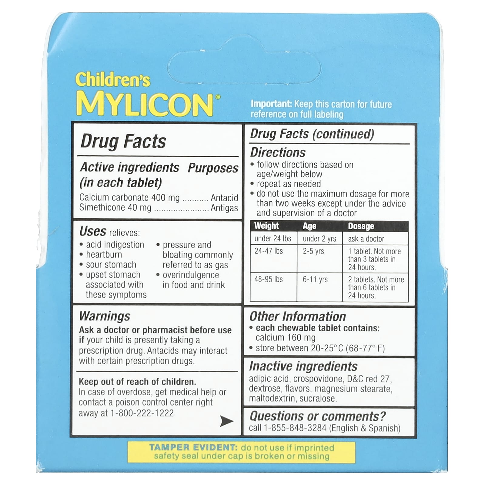 Children's Mylicon, Tummy Relief for Kids, Ages 2-11, Cherry, 24 Chewable Tablets - Image 2