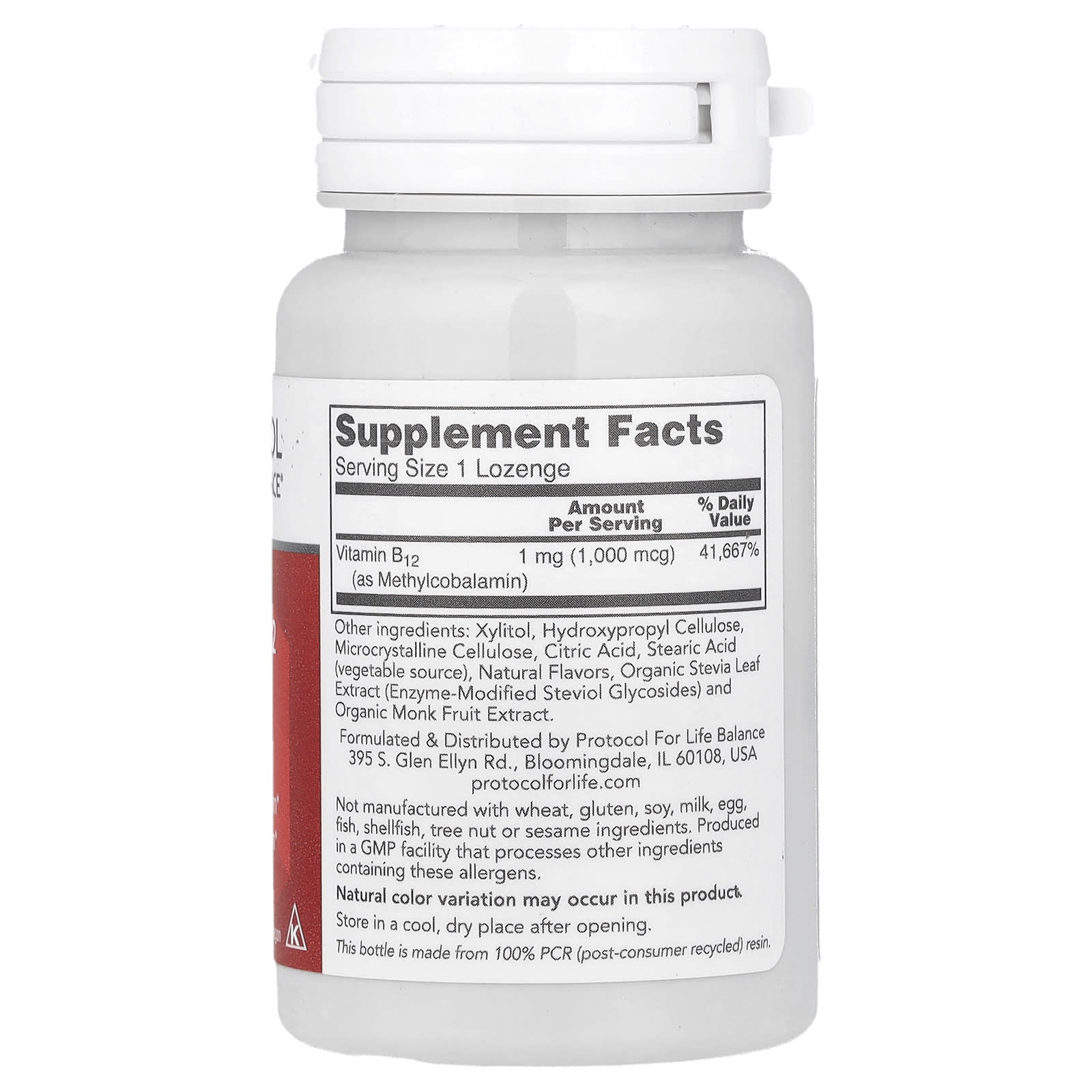 Protocol for Life Balance, Methyl B12, 1,000 mcg, 100 Lozenges - Image 2