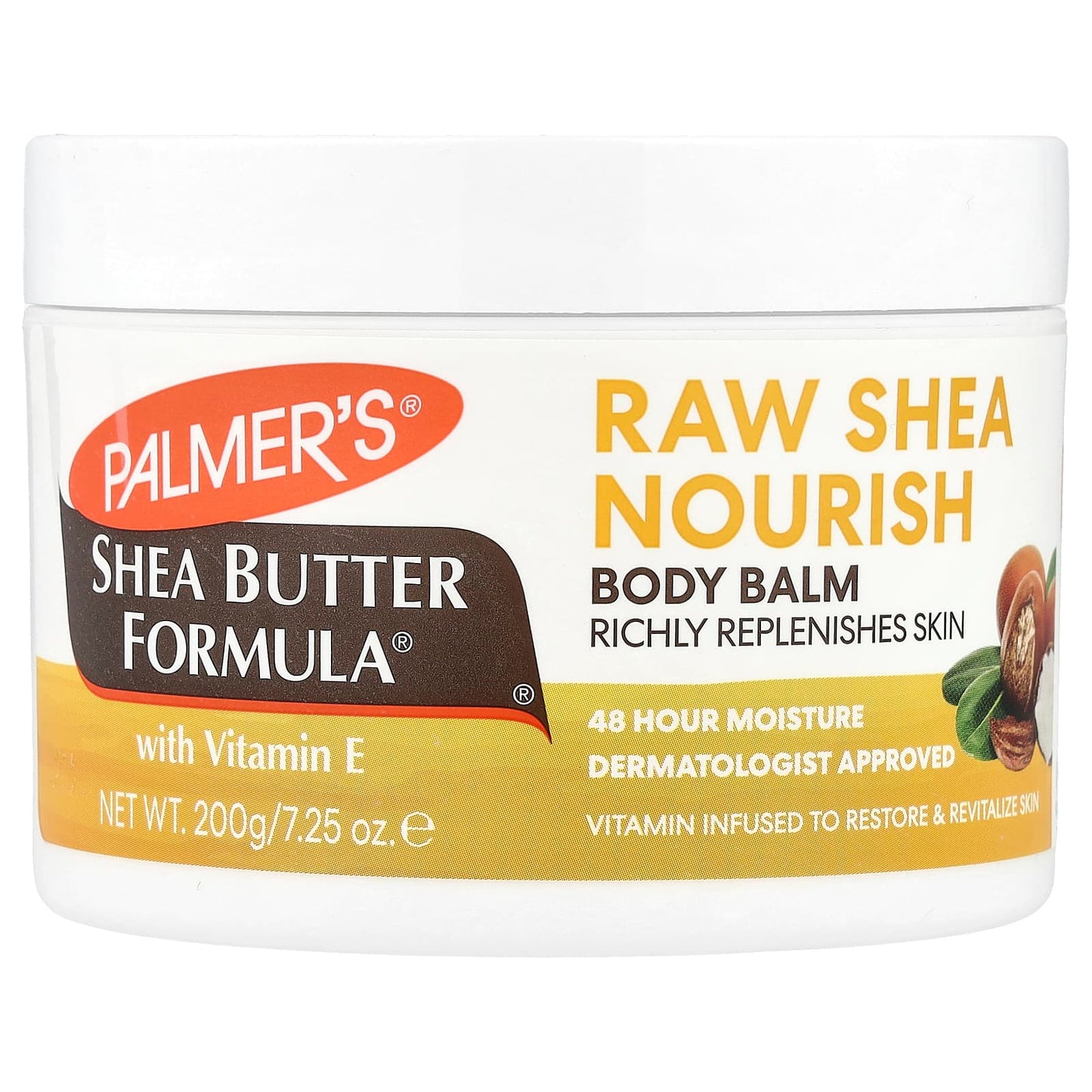Palmer's, Shea Butter Formula® with Vitamin E, Raw Shea Nourish, Body Balm, 7.25 oz (200 g) - Image 1