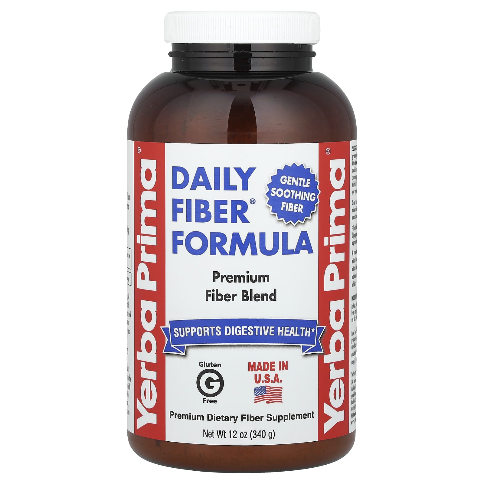 Yerba Prima, Daily Fiber® Formula, 12 oz (340 g) - Image 1