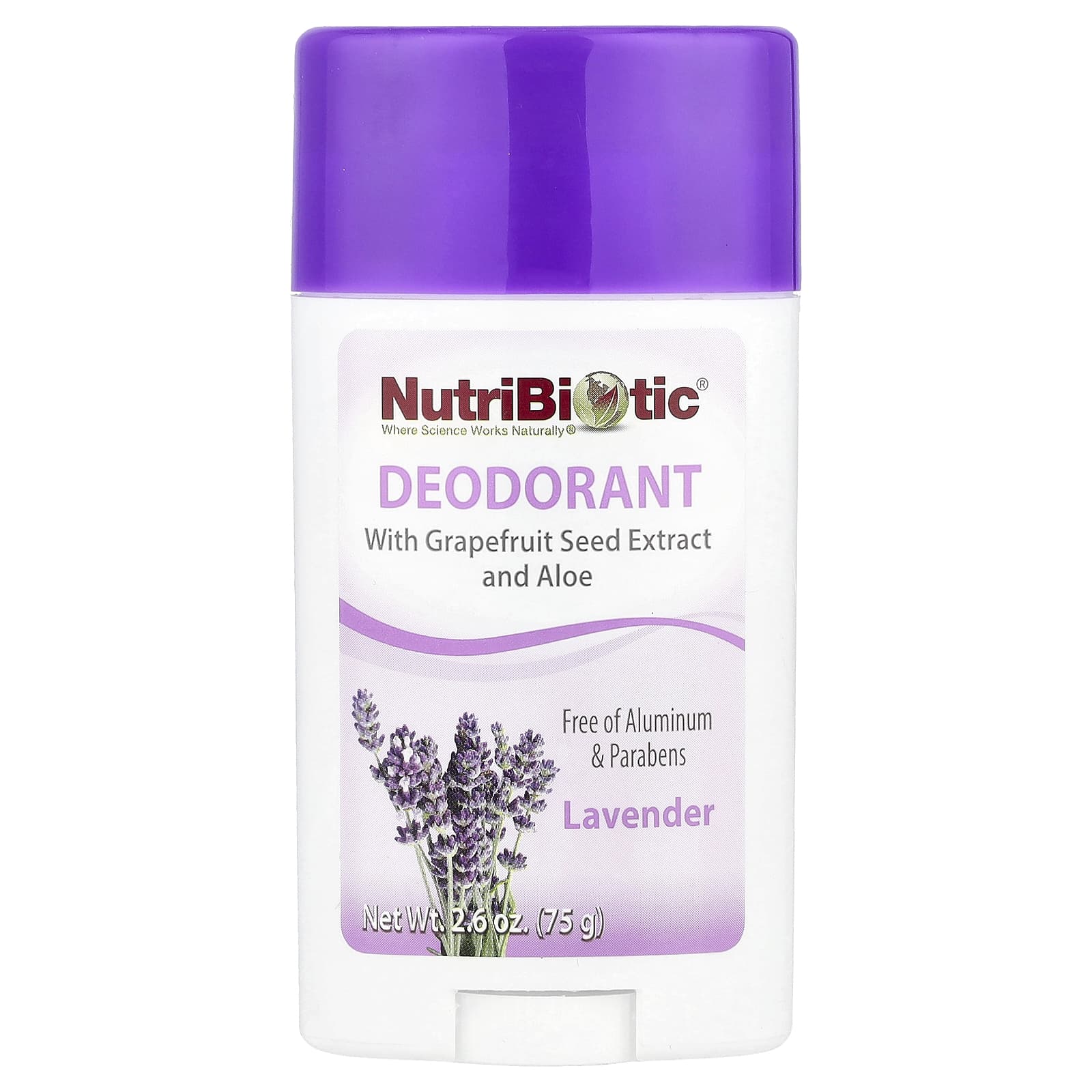 NutriBiotic, Deodorant, Lavender, 2.6 oz (75 g) - Image 1