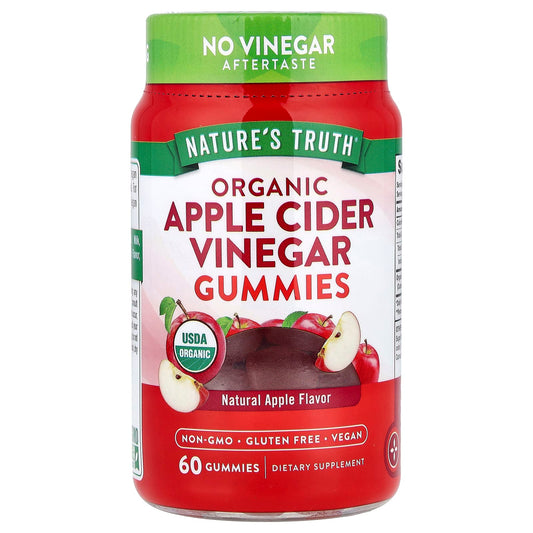 Nature's Truth, Organic Apple Cider Vinegar Gummies, Natural Apple, 60 Gummies - Image 1