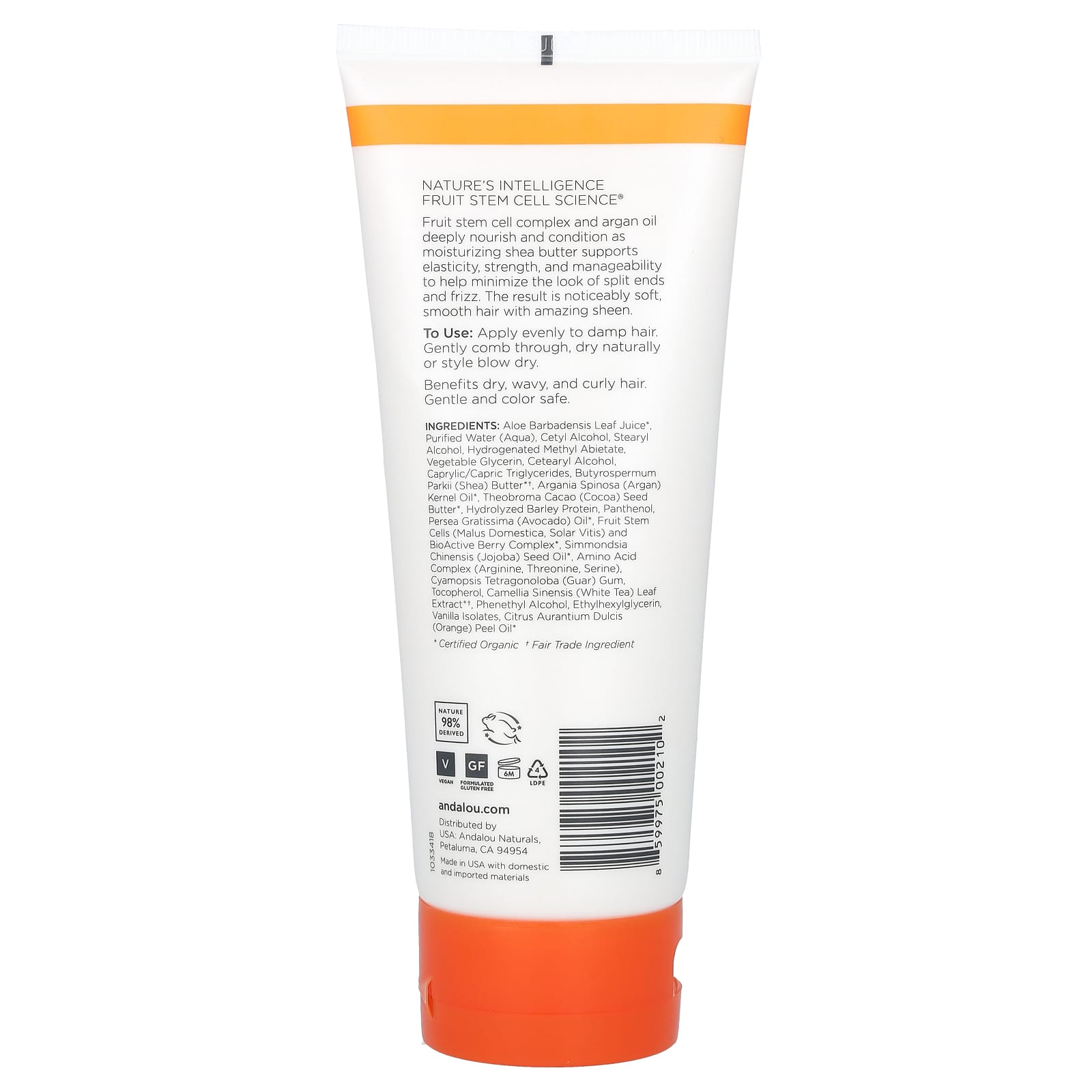 Argan Oil and Shea Hair Styling Cream by Andalou Naturals - Image 2
