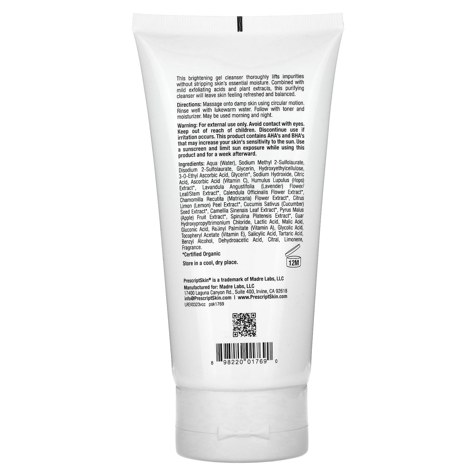 Brightening Vitamin C Gel Cleanser for Radiant Skin - 6 fl oz - Image 2