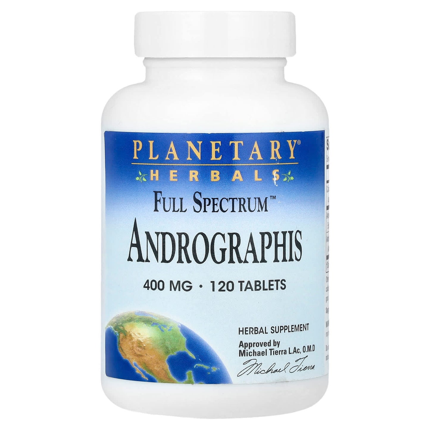 Planetary Herbals, Full Spectrum™ Andrographis, 400 mg, 120 Tablets - Image 1