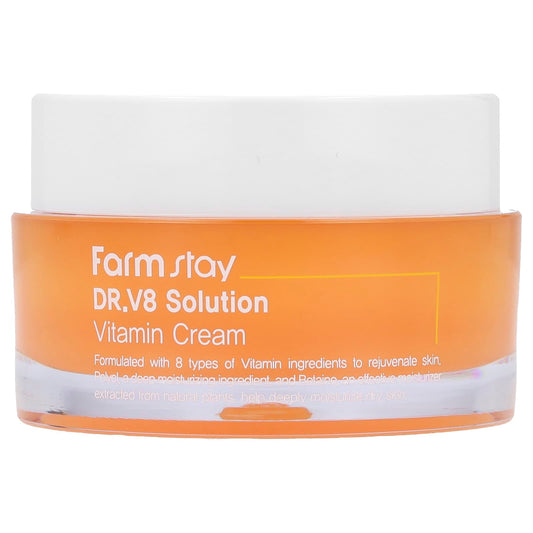 Farmstay Dr. V8 Solution Vitamin Cream, 50ml, Anti-Wrinkle & Brightening Skin Care - Image 1