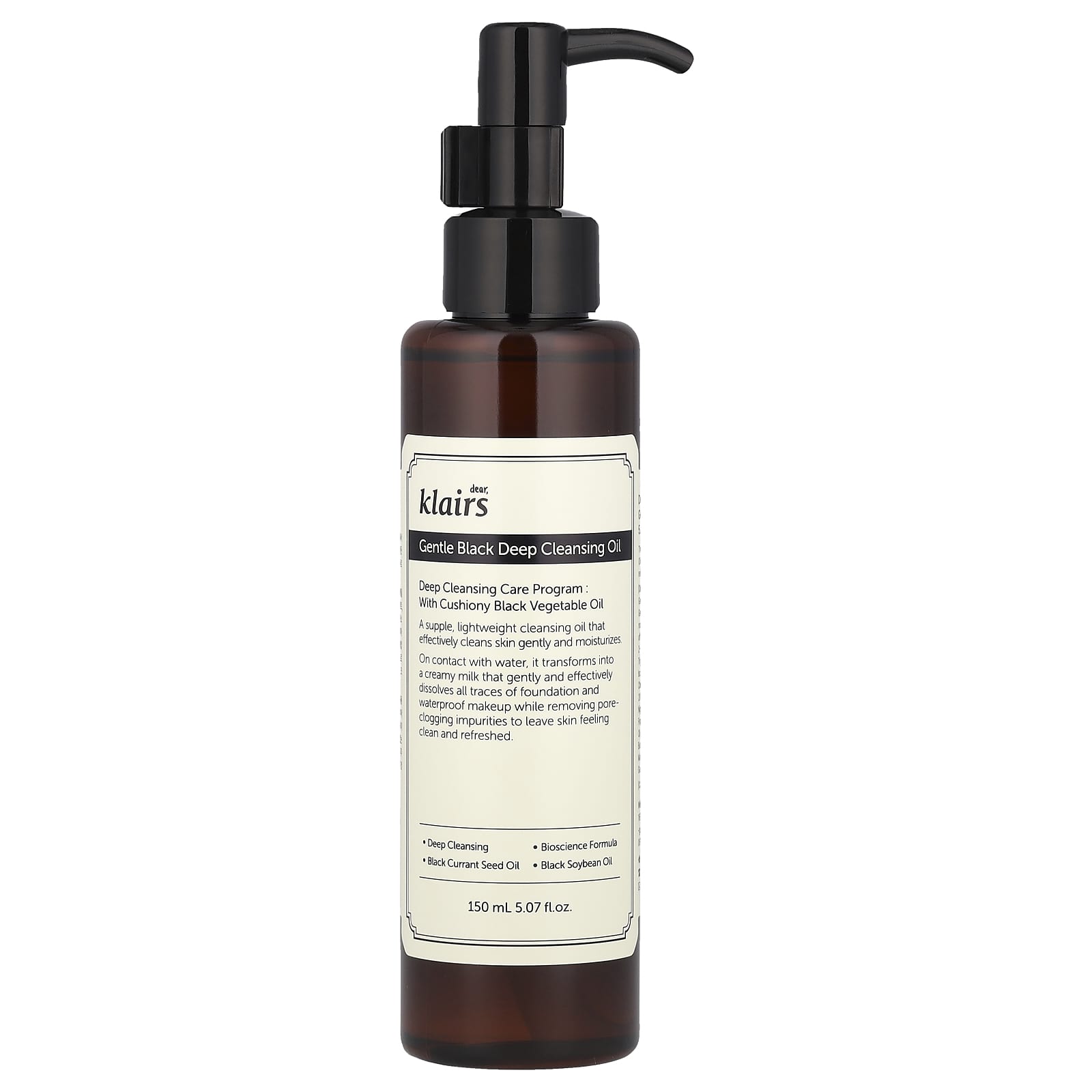 Deep Cleansing Oil for Sensitive Skin by Dear, Klairs 5.07 fl oz - Image 1
