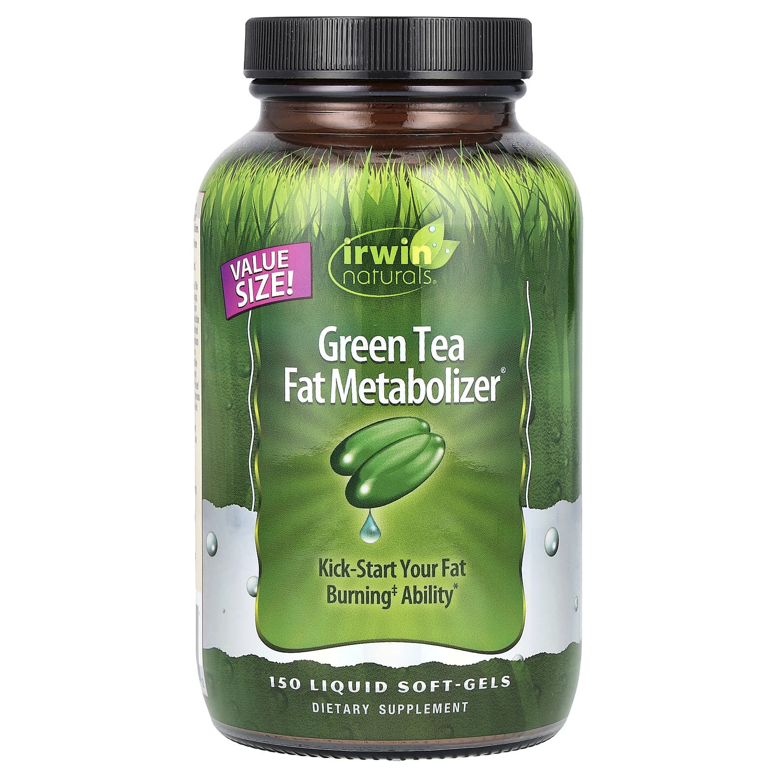 Green Tea Fat Metabolizer Liquid Soft-Gels - Boost Metabolism & Burn Fat - Image 1