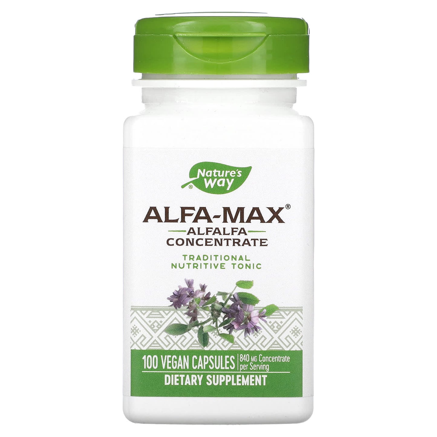 Nature's Way, Alfa-Max, Alfalfa Concentrate, 100 Vegan Capsules (420 mg per Capsule) - Image 1