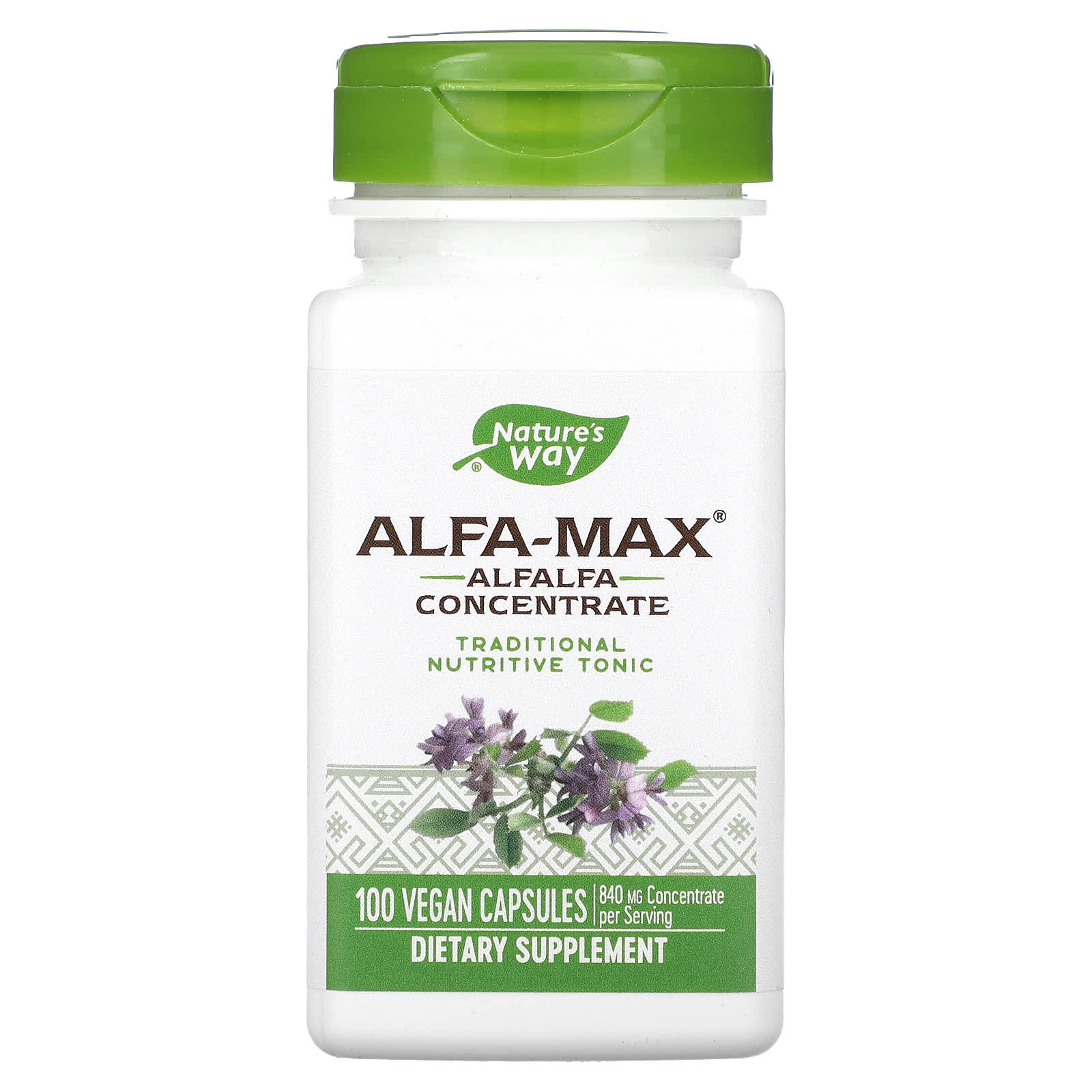 Nature's Way, Alfa-Max, Alfalfa Concentrate, 100 Vegan Capsules (420 mg per Capsule) - Image 1