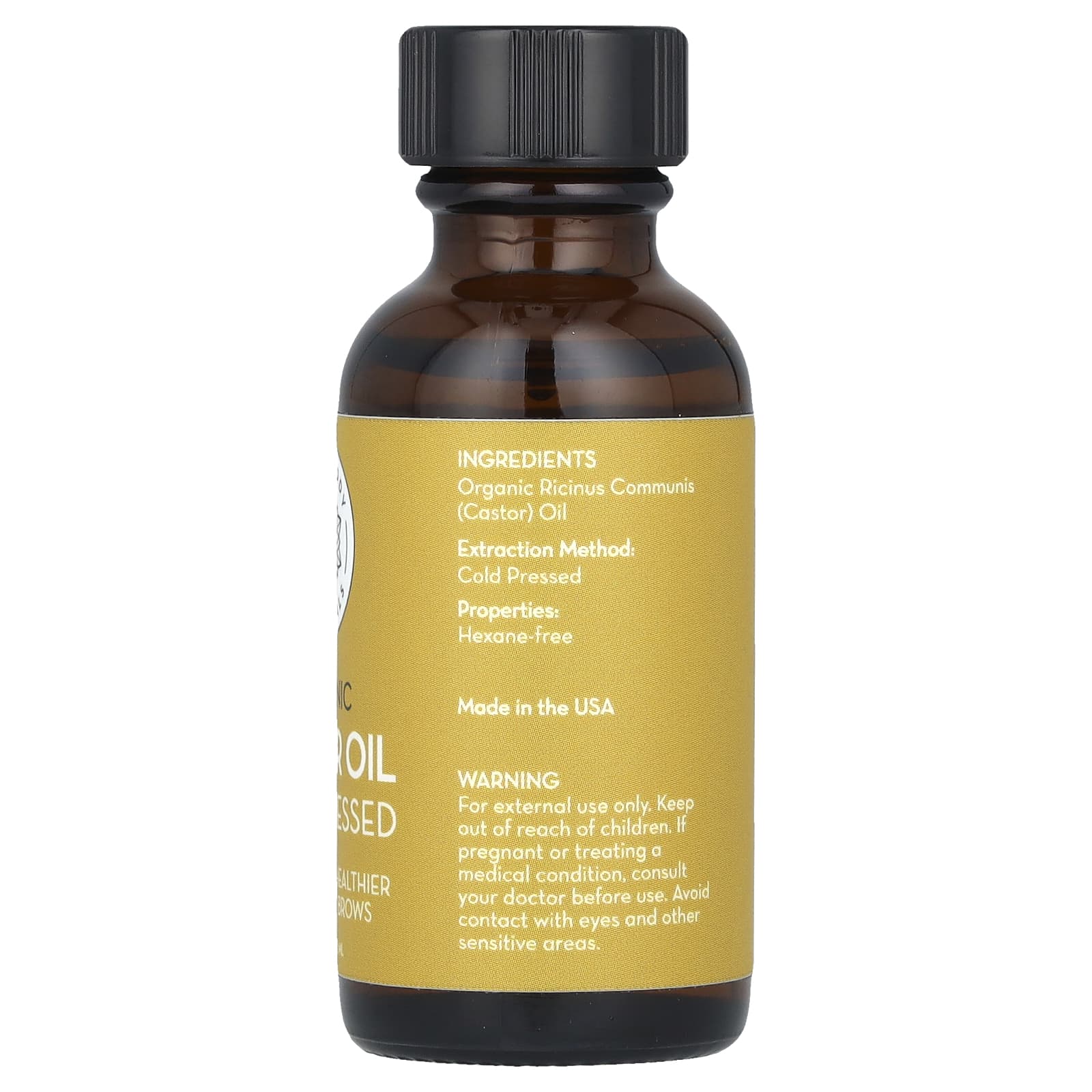 Pure Body Naturals, Organic Castor Oil Kit, 1 fl oz (30 ml) - Image 2