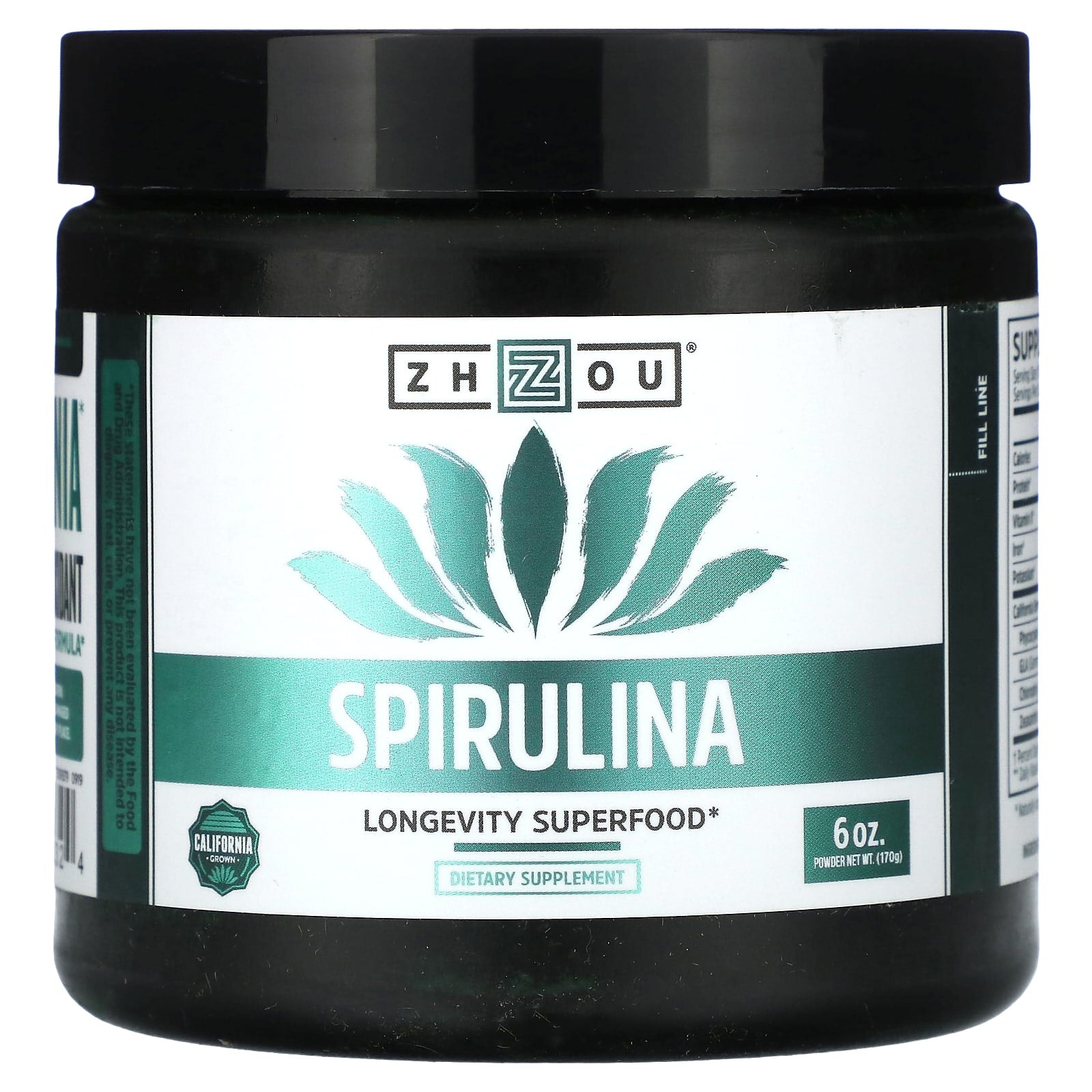Zhou Nutrition, Spirulina, Longevity Superfood, 6 oz (170 g) - Image 1