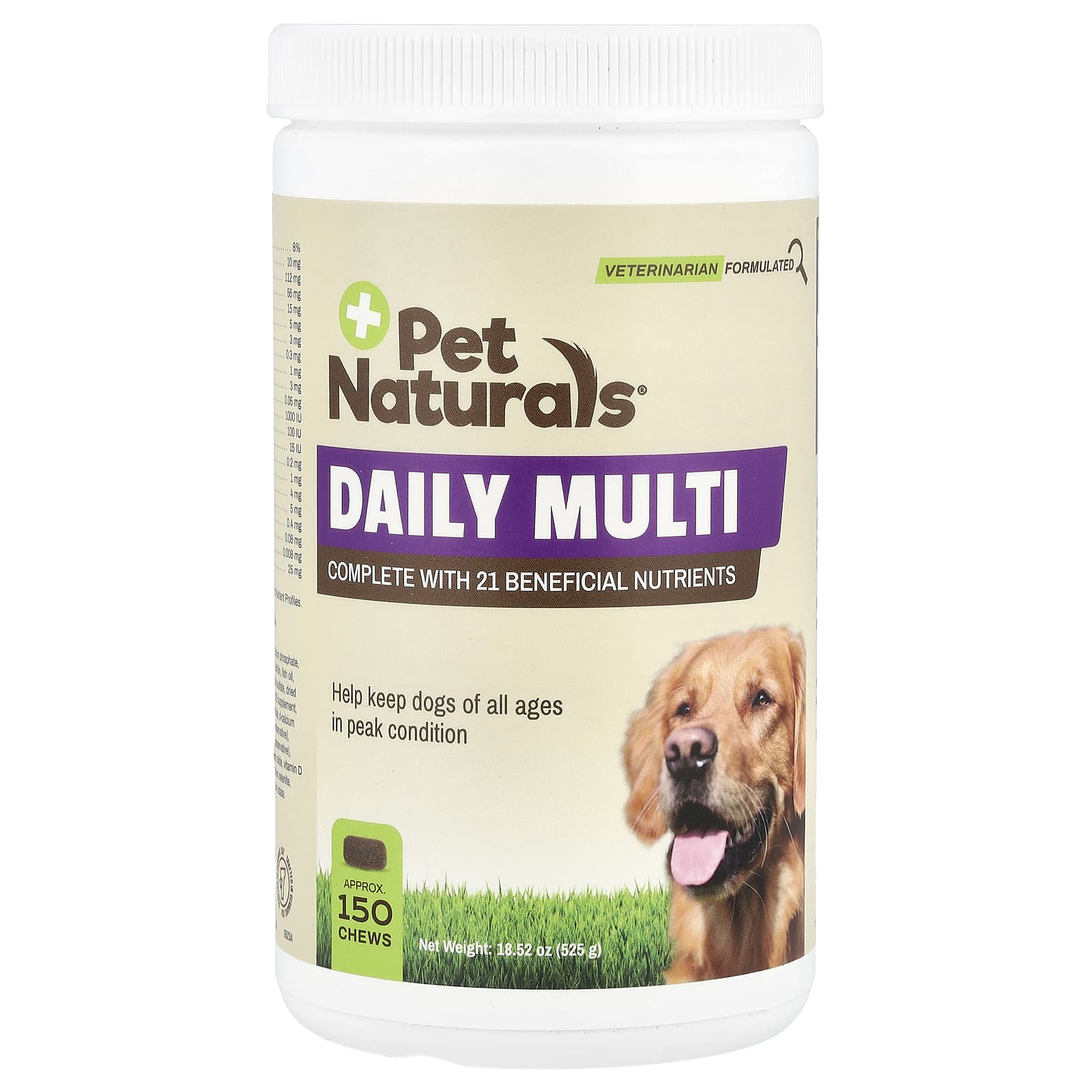 Pet Naturals, Daily Multi, For Dogs, All Ages, 150 Chews, 18.52 oz (525 g) - Image 1