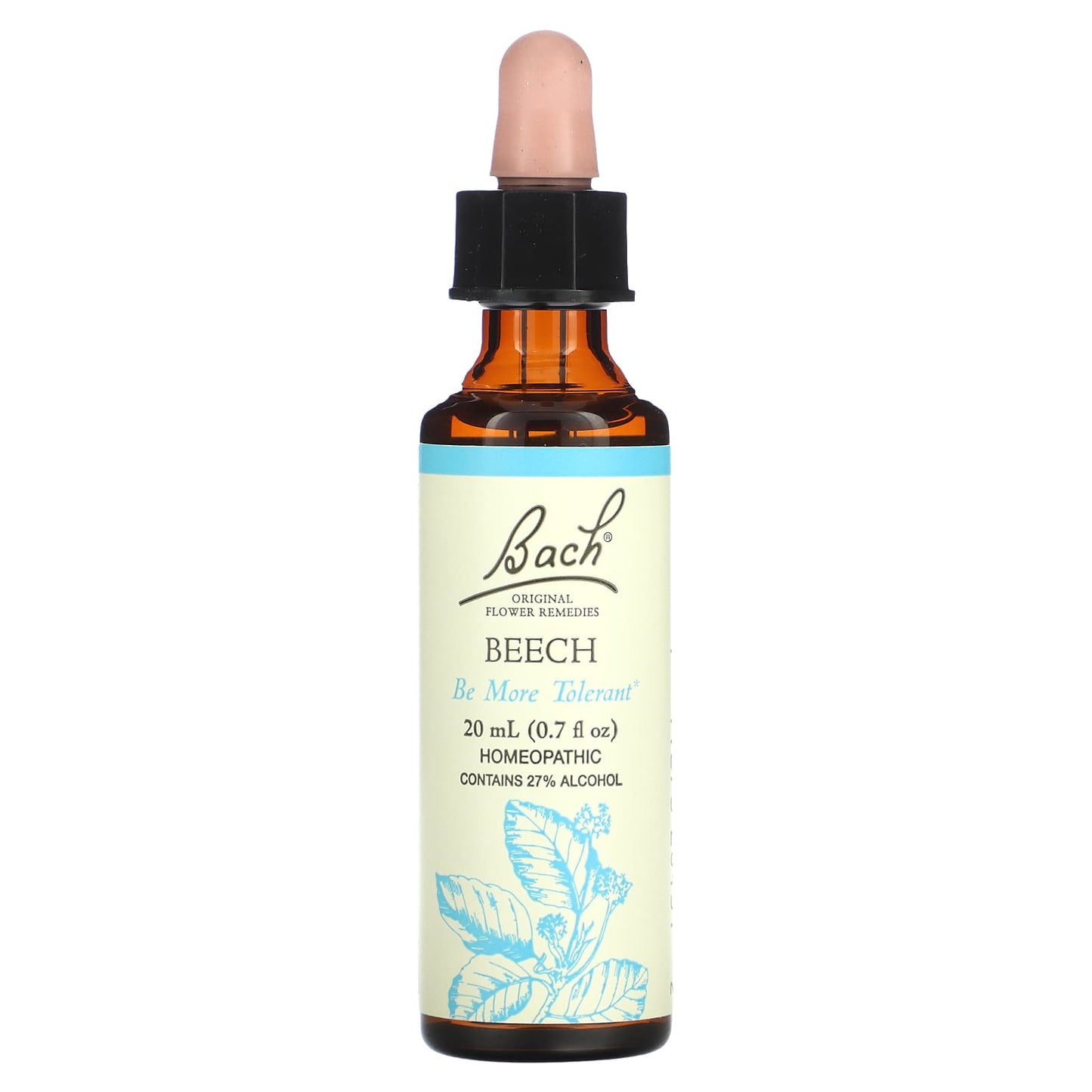 Bach Original Flower Remedies Beech 0.7 fl oz (20 ml) for Nervous Tension Relief - Image 1