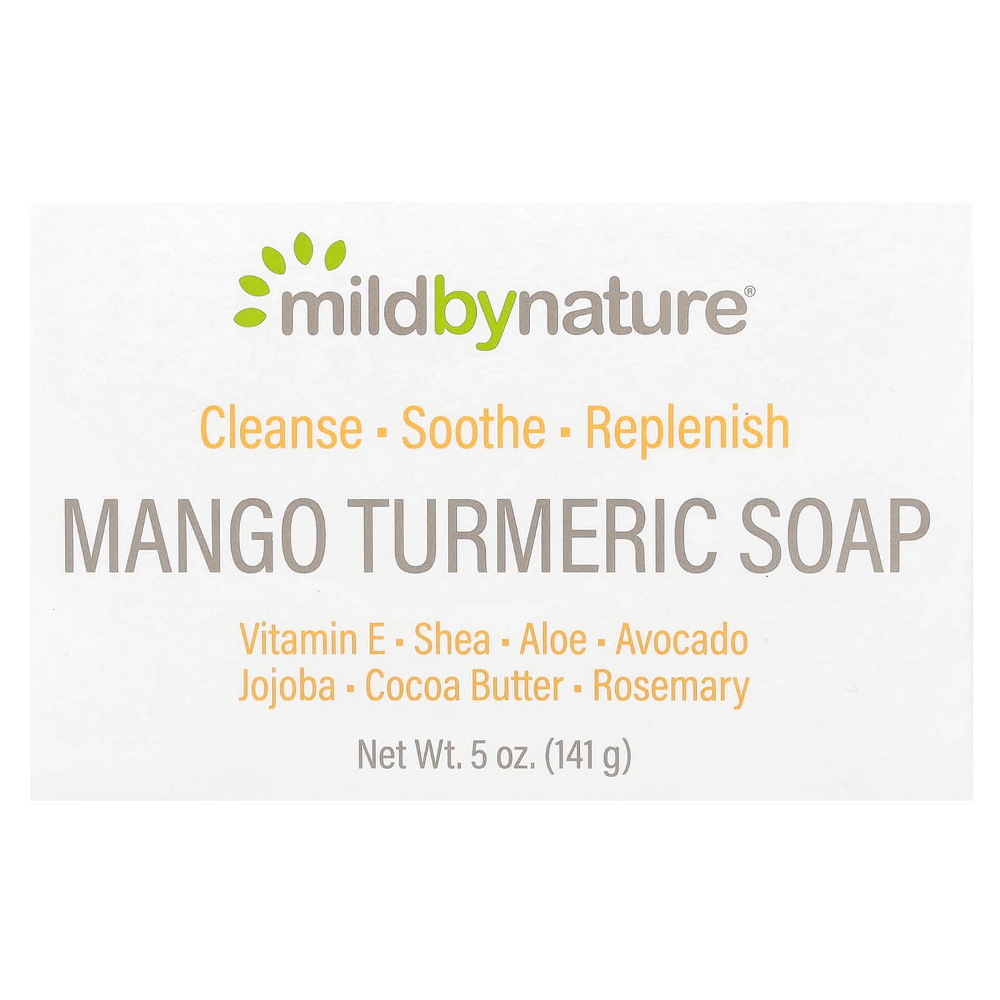Nourishing Mango Turmeric Bar Soap, 5 oz, Cruelty-Free & Vegan - Image 1