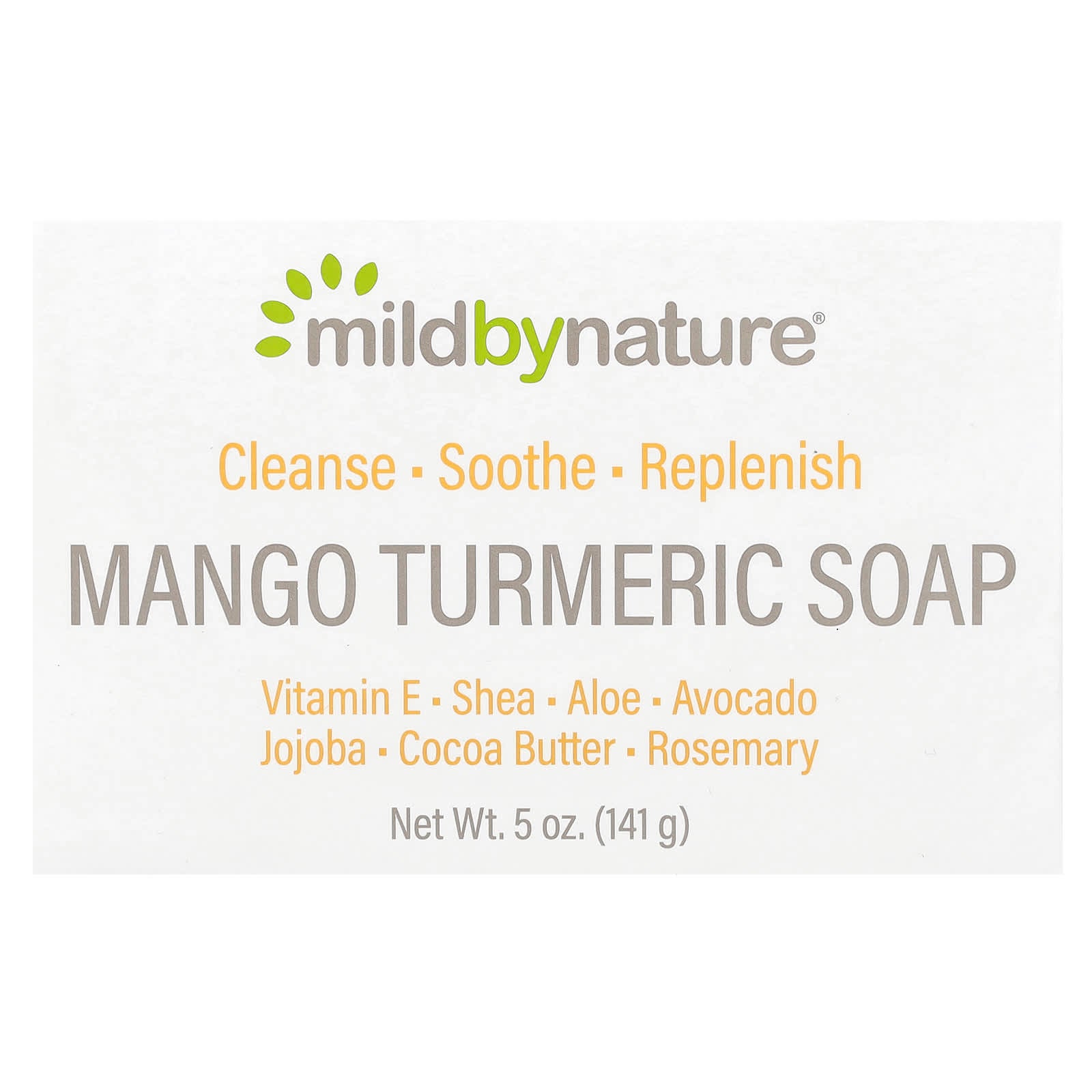 Nourishing Mango Turmeric Bar Soap, 5 oz, Cruelty-Free & Vegan - Image 1