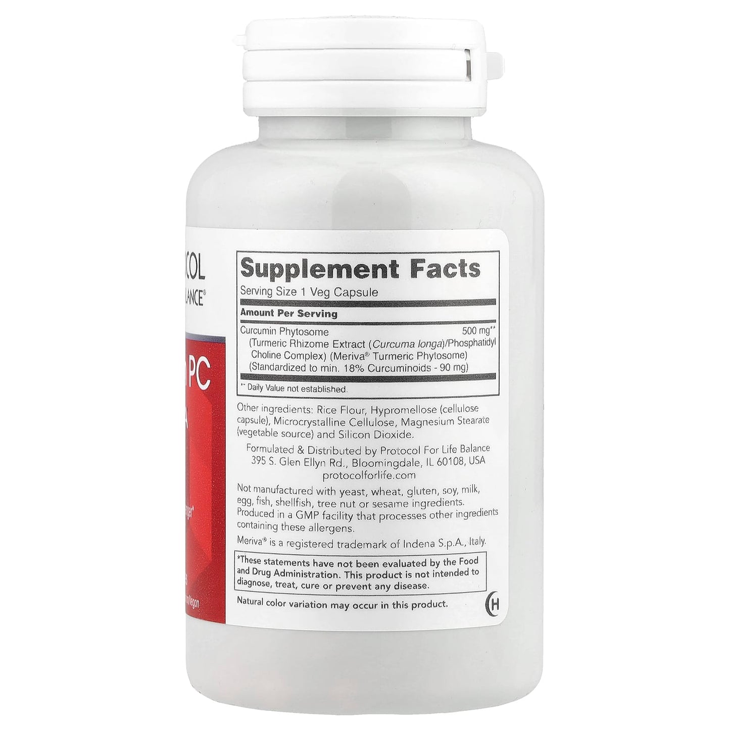 Protocol for Life Balance, Curcumin PC With Meriva®, 60 Veg Capsules (500 mg per Capsule) - Image 2