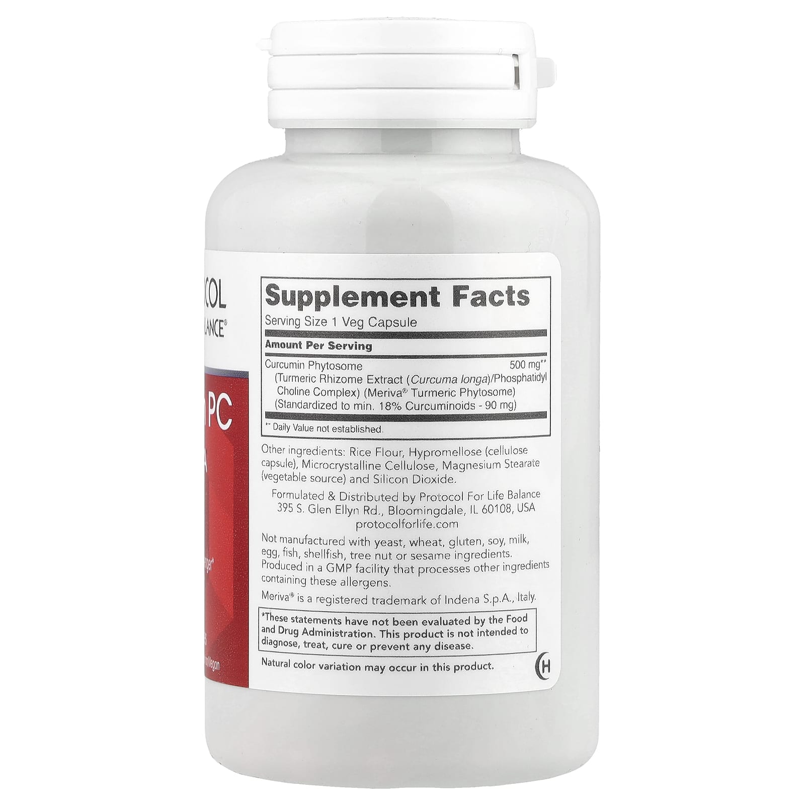 Protocol for Life Balance, Curcumin PC With Meriva®, 60 Veg Capsules (500 mg per Capsule) - Image 2