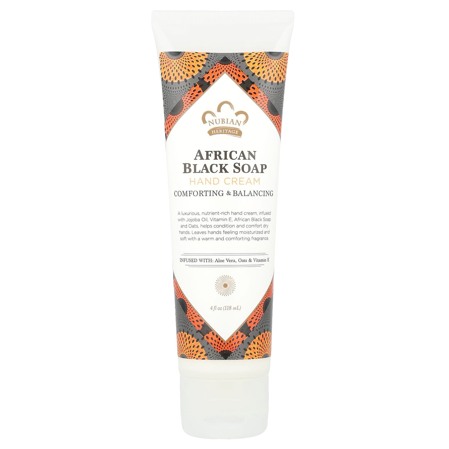 Nubian Heritage, Hand Cream, African Black Soap, 4 fl oz (118 ml) - Image 1